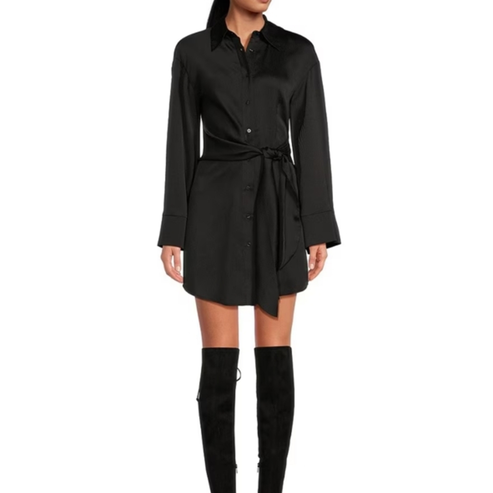 Elegant Black Shirt Dress
